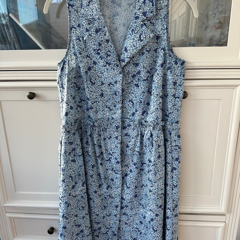 Tuckernuck Blue Floral Sleeveless Dress